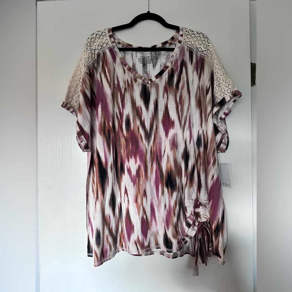 NWOT Plus Size Southwest Print Top